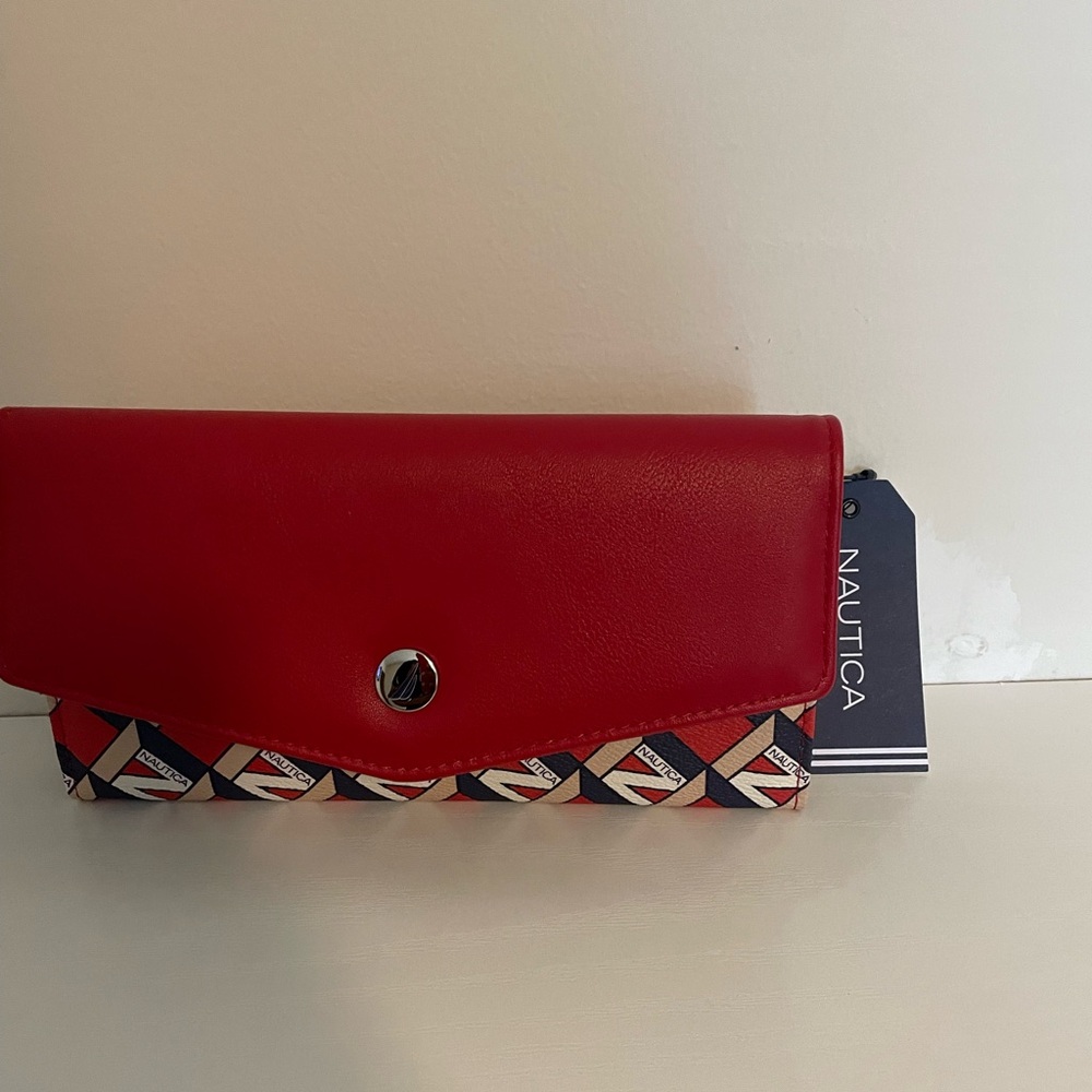 Nautica Red and Navy Women's Wallet